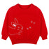 Baby Girl Cute Bunny Embroidery Graphic Solid Color O-Neck Sweater-2