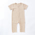 Summer Baby Boys And Girls Simple Solid Color Short Sleeves Crew Neck Tiny Dots Romper/Onesie-2