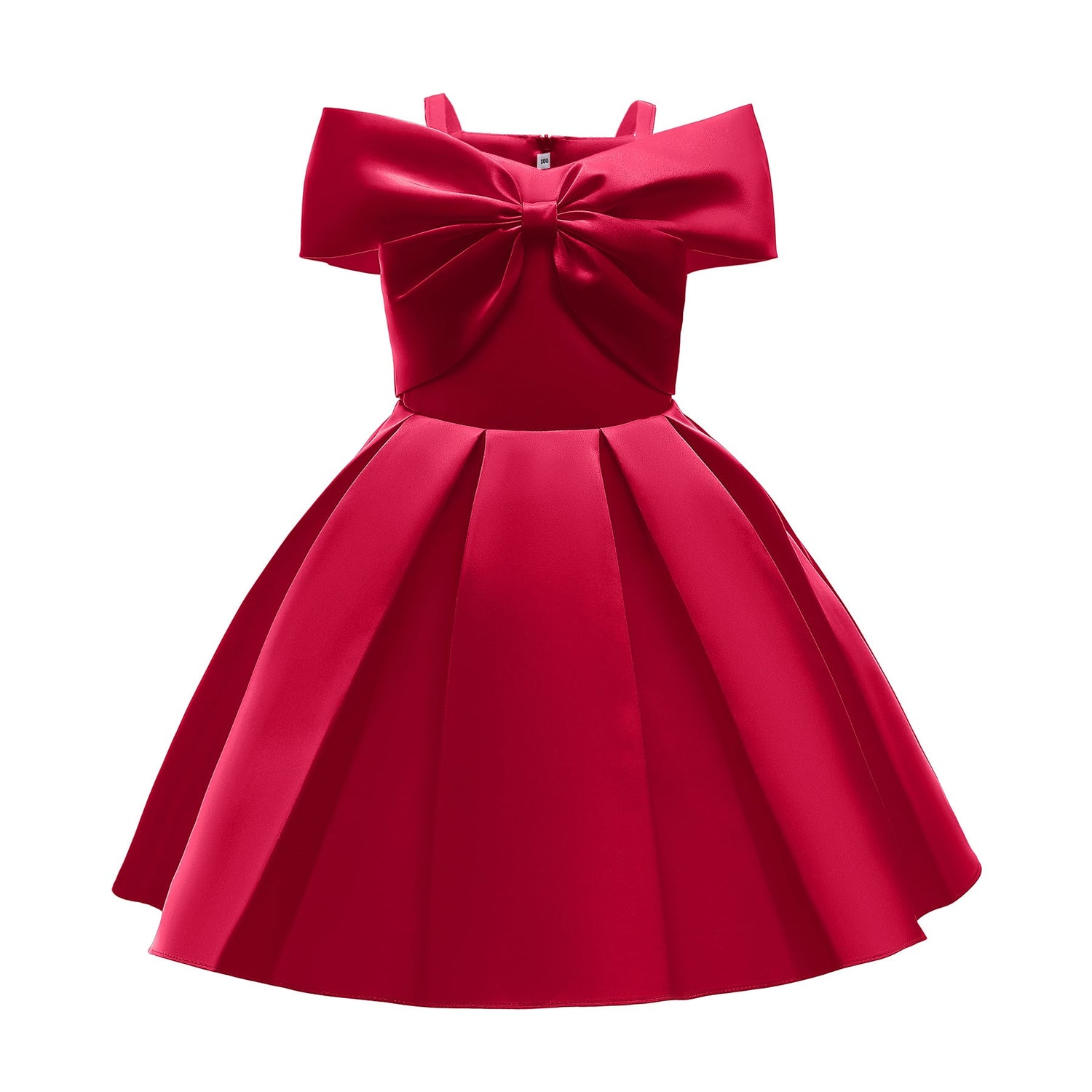 Baby Girl Solid Color Sling Princess Fashion Dress Children’s Formal Dress-3