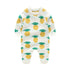 Baby Dinosaur & Pineapple Pattern Shoulder Button Design Knitting Romper Jumpsuit-2