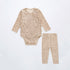 Baby Floral Print Pattern Side Buckle Design Cute Thin Style Air Conditional Clothes Sets-1