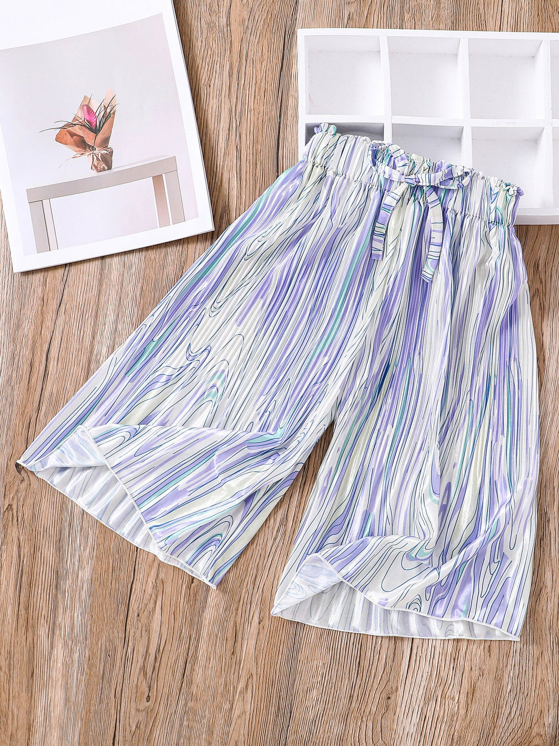 Summer Baby Girls Breathable Thin Abstract Pattern Cheap Pants-1