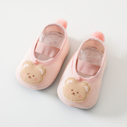 Baby Girl Cartoon Pattern Non-Slip Toddler Shoes With Tail Design Floor Socks-2