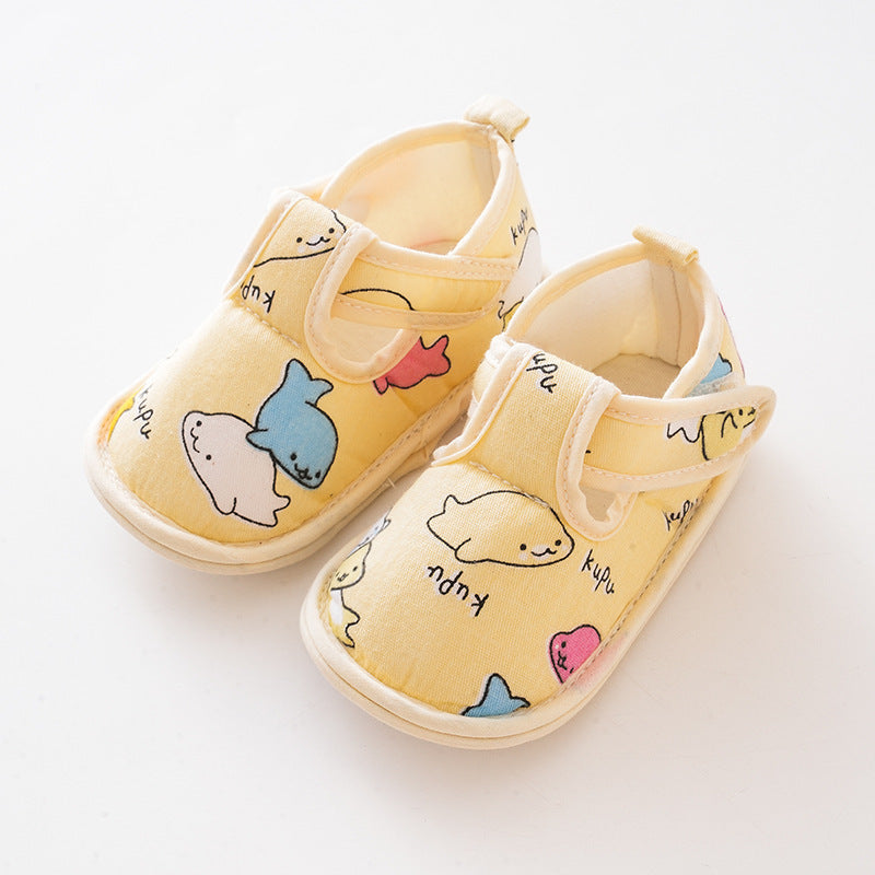 Baby Cartoon Soft Antiskid Hook And Loop Baby/Toddler Shoes Low-2