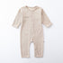 Spring Baby Boys And Girls Simple Long Sleeves Onesie/Romper And Hat Set-2