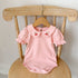 Baby Girl Embroidered Design Lapel Simple Style Onesies-1