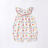 Baby Floral Pattern Ruffle Neck Sleeveless Rompers-2