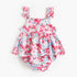 New Design Summer Baby Girls Floral Print Sleeveless Strap Onesies-2