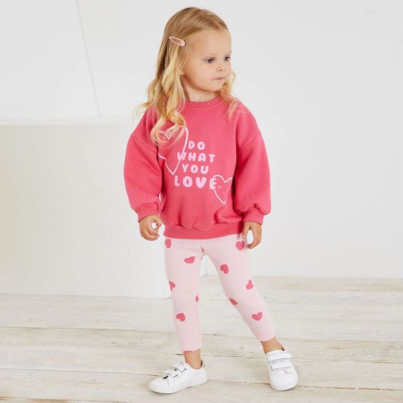 Baby Heart Print Pattern Print Hoodie Sets-2