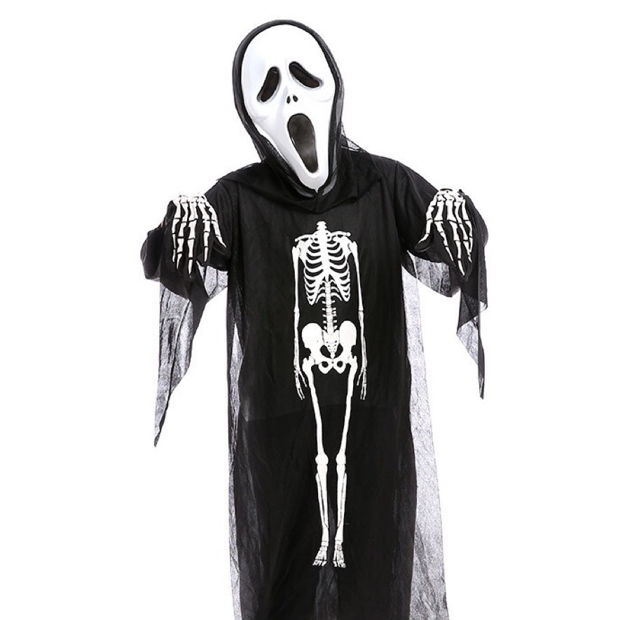 Halloween Skeleton Ghost Clothes &amp; Gloves &amp; Masks Sets-2