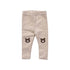 Baby Cartoon Bear Pattern Solid Color Or Striped Design Cotton Pants-2