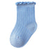 Baby Solid Color Mesh Breathable Ruffle Design Socks-2