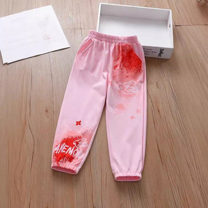 Spring Baby Kids Girls Elastic Soft Breathable Tie Dye Sportswear Pants-1