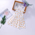 Baby Girls Floral Print Sleeveless Round Collar Dress In Summer-2