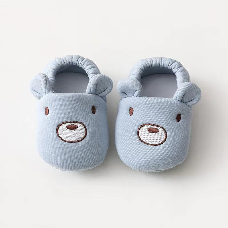 Baby Cartoon Animal Embroidered Graphic Cotton Filling Design Warm Toddle Shoes-2