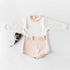 Baby Girl 1pcs Contrast Longsleeve Knit Bodysuit & Cardigan 1-Pieces Sets-2