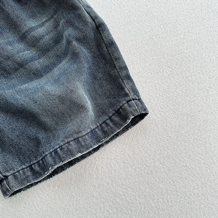 New Summer Style Unisex Street Fashion Cool And Casual Distressed Denim Shorts With A Soft And Thin Fabric-1