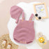 Baby Girl Solid Color Sling Knitted Onesies With Hat Sets-2