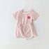 Baby Smiley Patched Pattern Striped Graphic Tee Combo Shorts Sets-2