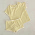 Summer New Arrival Baby Kids Unisex Casual Simple Versatile Short Sleeves Top And Shorts, Clothing Set-2