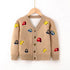 Kid Boys Car Pattern V-Collar Cardigan-2