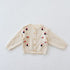 Baby Girl Colorful Handmade Ball Patched Belted Knitted Bodysuit & Cardigan 1-Pieces Sets-2