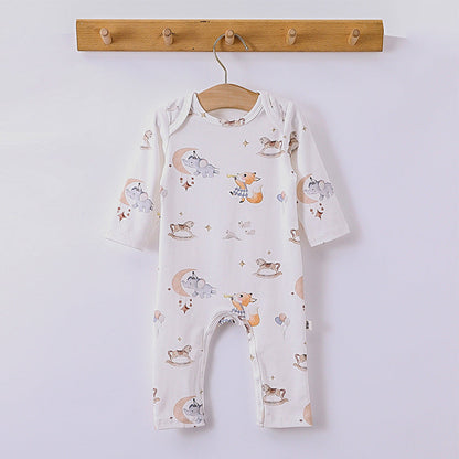 Cartoon Pattern Soft Cotton Sleeper Romper-1