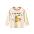 Baby Girl Cute Bear Print Pattern Simple Colorblock Collar Shirt-2