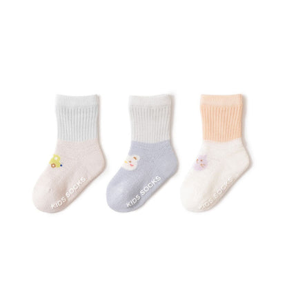 Spring New Arrival Baby Unisex Breathable Animals Cartoon Patchwork Socks Set-2