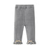 Baby Girl Bow Tie Patched Design Comfy Pants-2