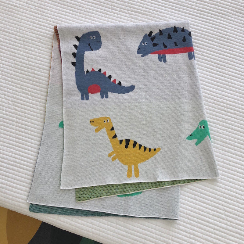 Hot Selling Knitted Blanket With Cute Dinosaurs Pattern: New Collection For Newborn Baby And Kids-2