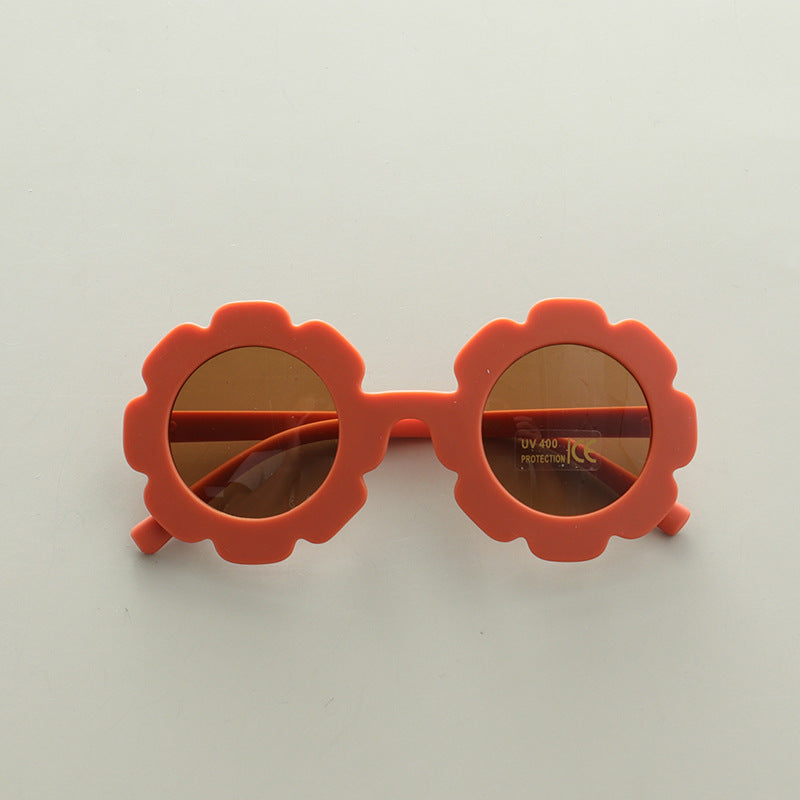 Kids Boy And Girl Flower Frame Shape Cute Fashion Sunglasses-2