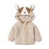 Baby Solid Color Cartoon Design Hooded Knitted Fashion Cardigan-2