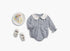 Baby Girl Doll Collar Design Solid Color Long Sleeve Onesies With Buttons-2