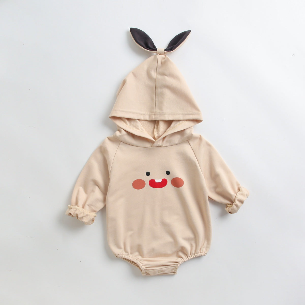 Baby Cartoon Pattern Korean Style Onesies With Hat-3