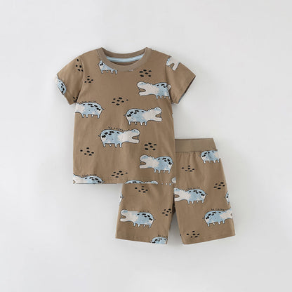 Baby Boy Print Pattern Casual 2023 Fashion Clothing Sets-2