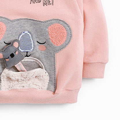 Baby Girl Cartoon Animal Knitted New Style Hoodie In Autumn-2