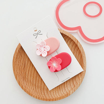 Sweet Girl Collection: Cute Floral Fabric Hairband And Bangs Clip, Lovely Hair Accessories For Girls Set-3