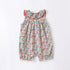 Baby Floral Pattern Ruffle Neck Sleeveless Rompers-3