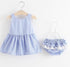 Baby Girl Striped Pattern Dress Combo Short Pants In Sets-1