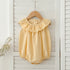 Summer Girls Solid Color Sleeveless Big Collar Onesies And Girls’ Dress – Princess Sister Matching Set-2