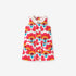 Summer Baby Girls Sleeveless Floral Pattern Single Breasted Dress-3