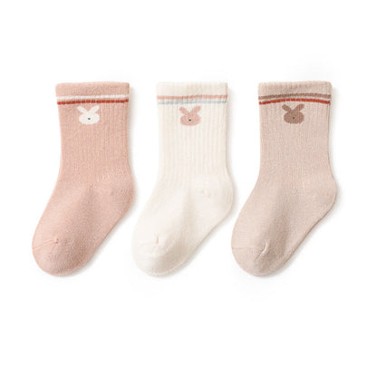 Baby Cute Print Pattern Mid-Tube Cotton Socks In Spring Autumn-2