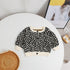 Baby Girl Daisy Pattern Single Breasted Design Puff Sleeve Sweet Cardigan-3