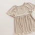 Baby Girl Solid Color Fly-Sleeved Design Dress Pajamas In Summer-3