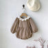 New Autumn Infant Baby Girl Grid Design Dress & Onesie-2