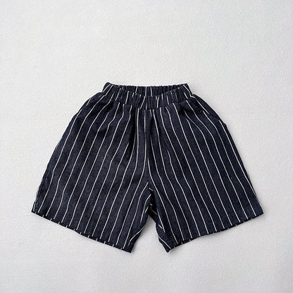 Baby Unisex Striped Pattern Loose Summer Pants-3