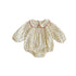 Spring New Arrival Baby Girls Floral Long Sleeves Peter Pan Collar Onesie-3