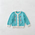 Baby Girl Flower Embroidered Graphic Contrast Bodysuit & Cardigan 1-Pieces Sets-2