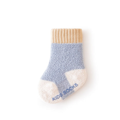 Winter Baby Unisex Breathable Comfy Patchwork Antiskid Socks-3